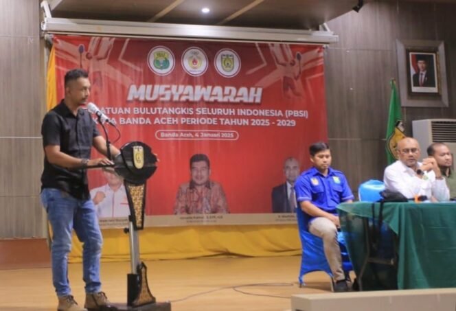 
					Teuku Arief Khalifah resmi terpilih sebagai Ketua Persatuan Bulutangkis Seluruh Indonesia (PBSI) Kota Banda Aceh periode 2025-2029 