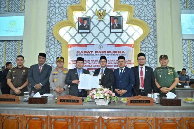 
					DPRK Gelar Paripurna Hasil Penetapan Pasangan Calon Wali Kota dan Wakil Wali Kota Banda Aceh Periode 2025-2030