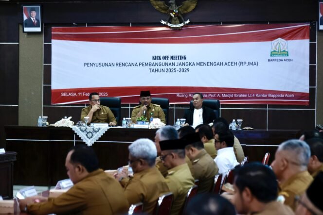 
					Pj Gubernur Aceh Dr, H. Safrizal, ZA, M.Si memimpin pertemuan Rapat Kick Off Meeting Penyusunan RPJMA Tahun 2025-2029 di Aula Bappeda
Selasa, 11 /2/2025.