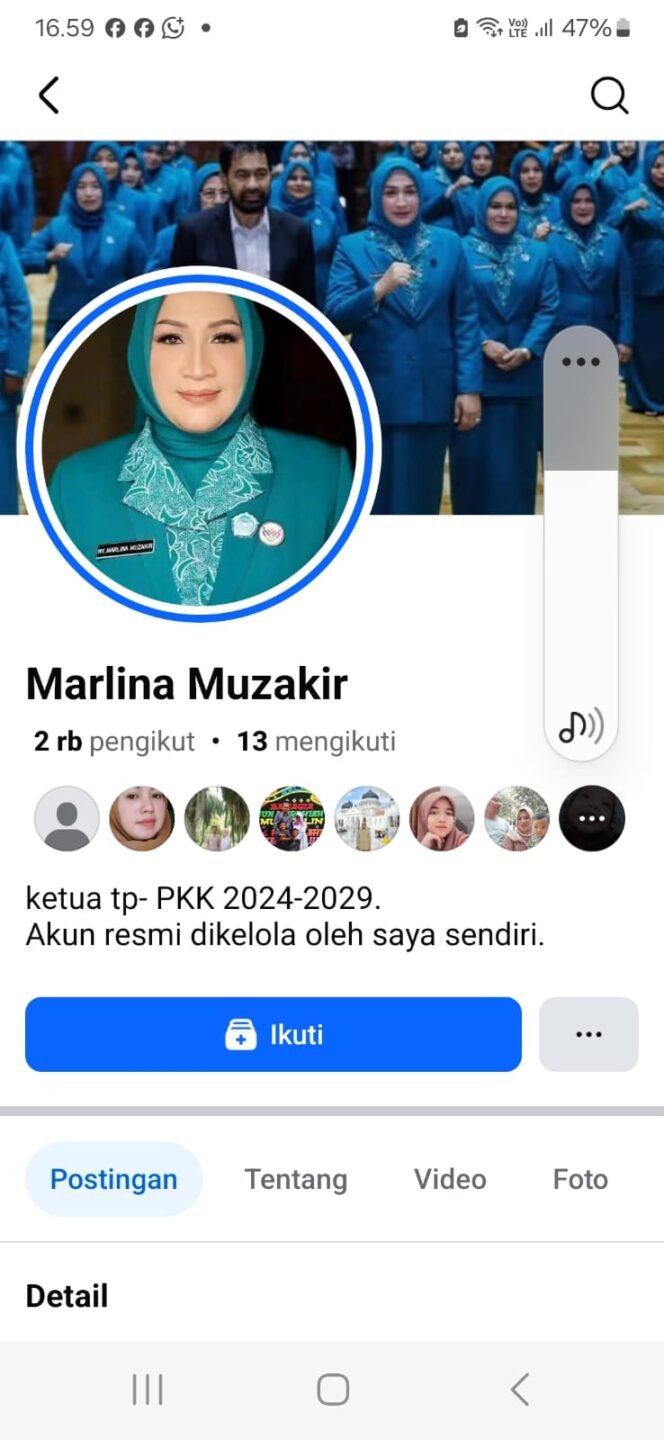 
					Akun Fb Palsu Atas Namakan Ketua PKK Aceh, Masyarakat Diminta Berhati-Hati