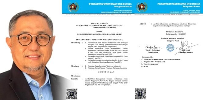 
					PWI Pulihkan Keanggotaan Muhammad Saleh