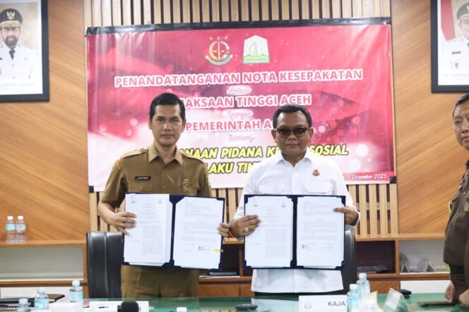 
					‎Pemerintah Aceh dan Kejati Aceh Teken Nota Kesepakatan Pidana Kerja Sosial