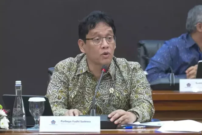 
					Menteri Keuangan Purbaya Yudhi Sadewa dalam konferensi pers APBN KiTa pada Kamis, 8 Januari 2026.