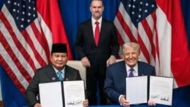 Presiden Prabowo Subianto dan Presiden Donald Trump (Foto: Media Sosial Sekretariat Kabinet)