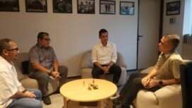 Sekda Aceh, M. Nasir, S.IP, MPA di dampingi kepala Inspektorat, Karo adpem & Karo Adpim melakukan silaturrahmi & diskusi dengan Deputi Bidang Koordinasi Pemerataan Pemabngunan Wilayah Agraria & Tata ruang KemenkoInfra, Nazib Faizal, di Ruang kerja Deputi, Jakarta, Jum'at, 6 Januari 2026