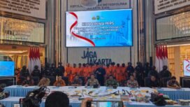 Konferensi pers di Lobi Gedung Promoter Polda Metro Jaya, Jumat (22/5/2026).
