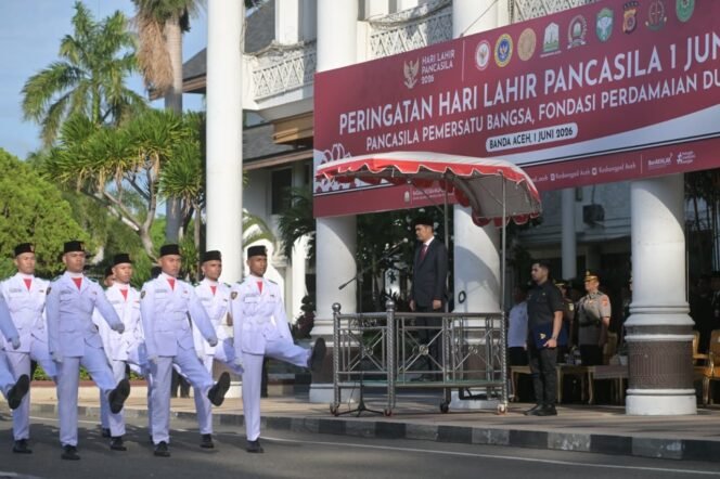 
					Sekda Aceh Pimpin Upacara Hari Lahir Pancasila, Tegaskan Pancasila Fondasi Perdamaian Dunia