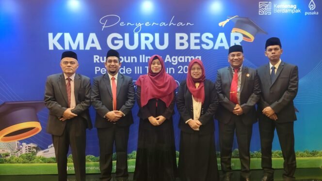 
					UIN Ar-Raniry Tambah Enam Guru Besar, Total Profesor Kini 66 Orang