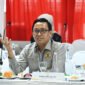 Anggota Komisi VI DPR RI Ahmad Labib menyampaikan pandangannya dalam Kunjungan Spesifik Komisi VI ke Surabaya, Jumat (28/8/2026). Foto: Agung/jk
