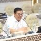 Anggota Komisi V DPR RI Danang Wicaksana, dalam Rapat Dengar Pendapat (RDP) Komisi V DPR RI bersama Ketua KNKT di Gedung Nusantara, DPR RI, Jakarta, Rabu (26/8/2026). Foto: Arief/Karisma