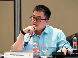 Anggota Komisi I DPR RI Abraham Sridjaja saat mengikuti agenda Kunjungan Kerja Spesifik Komisi I DPR RI bersama BAKTI Kemenkomdigi di Surabaya, Jawa Timur, Kamis (17/9/2026). Foto: Saum/jk