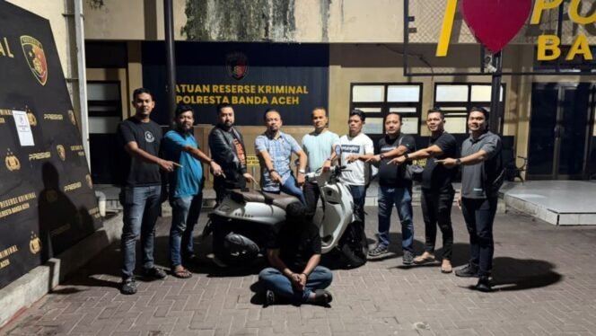 
					Gelapkan Motor Milik Anggota TNI, Pria 24 Tahun Diamankan Polresta Banda Aceh